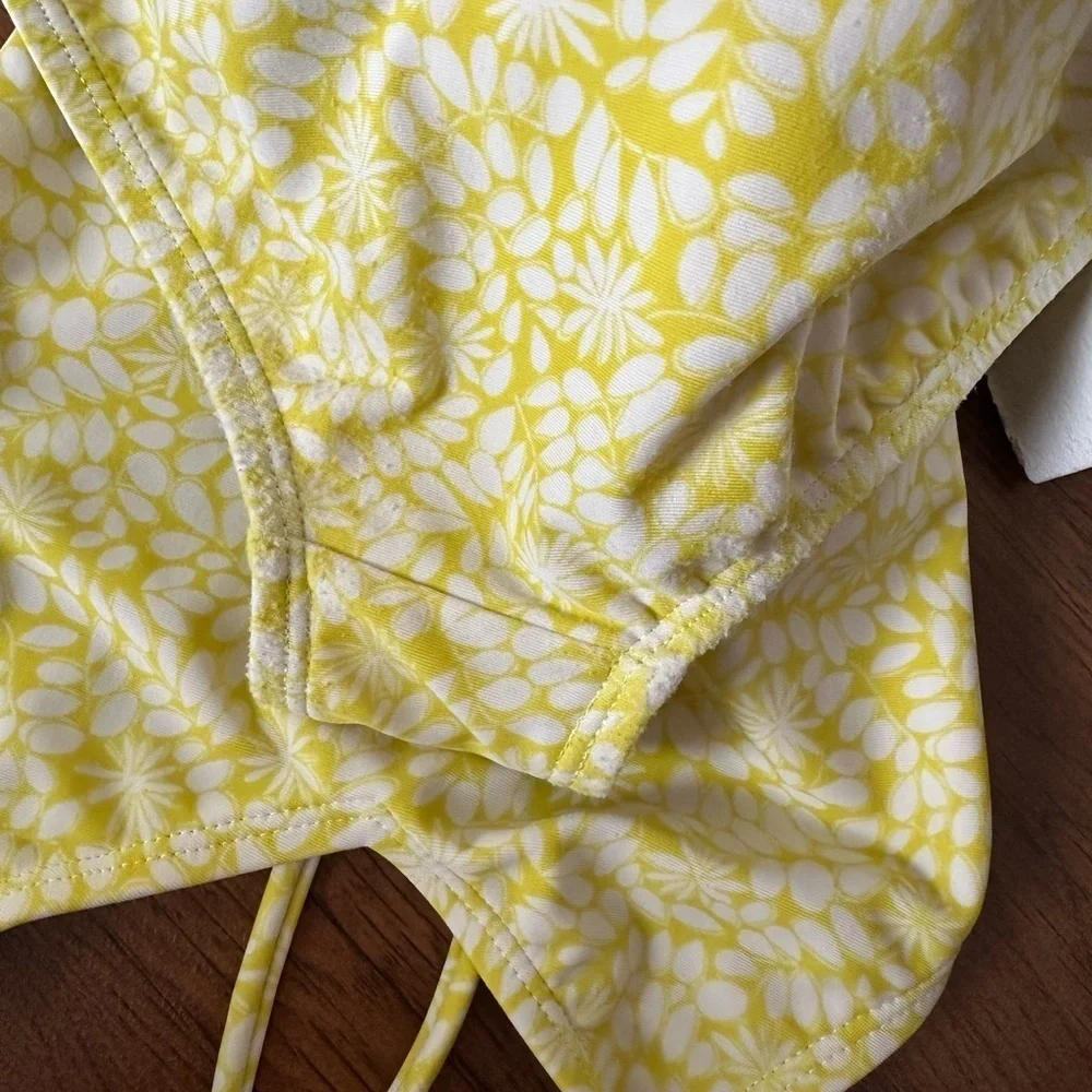 GAP Yellow and White Floral One Piece Swimsuit
